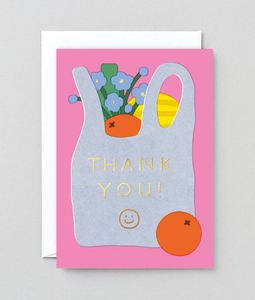 Thank You Shopping Bag Art Card